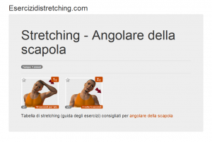 Immagine stretching: Angolare della scapola