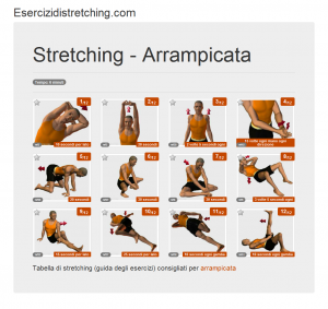 Immagine stretching: Arrampicata