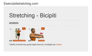 Immagine stretching: Bicipiti