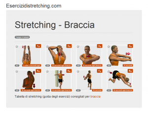Immagine stretching: Braccia