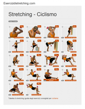 Immagine stretching: Ciclismo