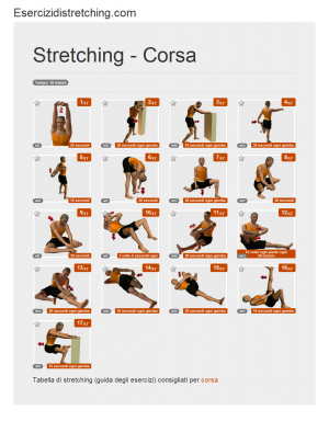 Immagine stretching: Corsa