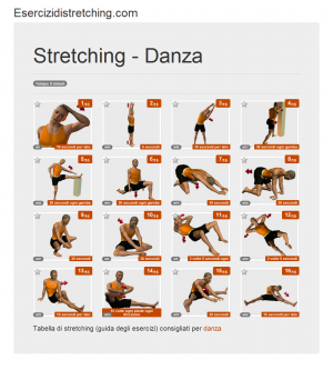 Immagine stretching: Danza