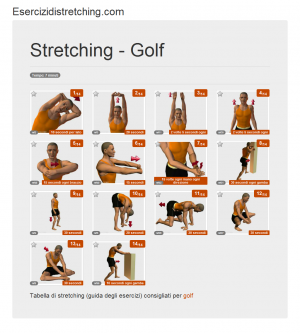 Immagine stretching: Golf
