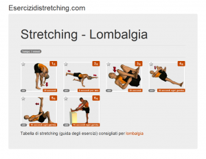 Immagine stretching: Lombalgia
