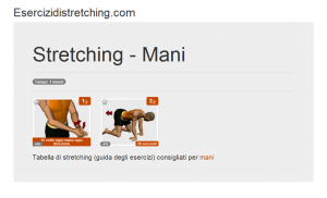 Immagine stretching: Mani