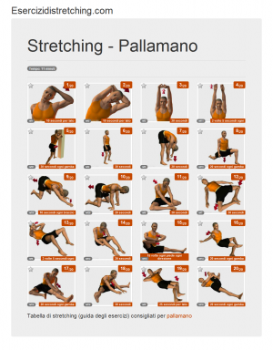 Immagine stretching: Pallamano