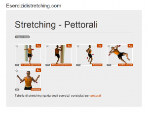 Immagine stretching: Pettorali