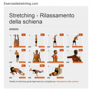 Immagine stretching: Rilassamento della schiena