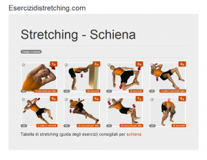 Immagine stretching: Schiena
