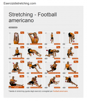 Immagine stretching: Football americano