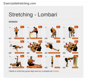 Immagine stretching: Lombari