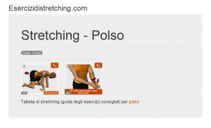 Immagine stretching: Polso