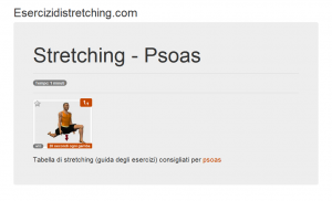 Immagine stretching: Psoas