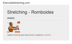 Immagine stretching: Romboides