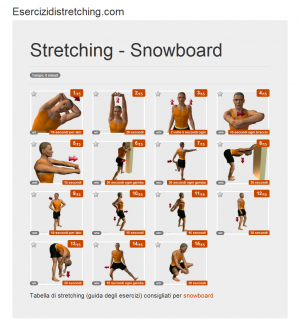 Immagine stretching: Snowboard