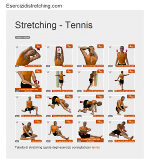 Immagine stretching: Tennis
